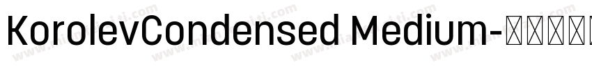 KorolevCondensed Medium字体转换